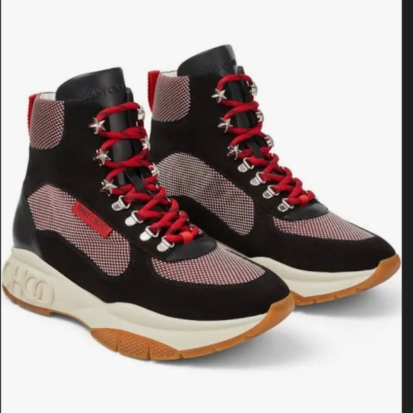 Jimmy Choo Inca / M Men’s Size 44 wash red mix Sneaker boot - Picture 3 of 4